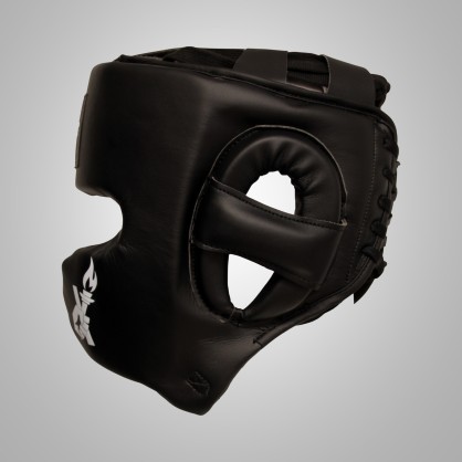 Casque de Boxe de Compétition Brave Art | Cuir Noir