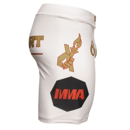 Brave Art Octogone Compression Shorts – White | MMA-Inspired Gear