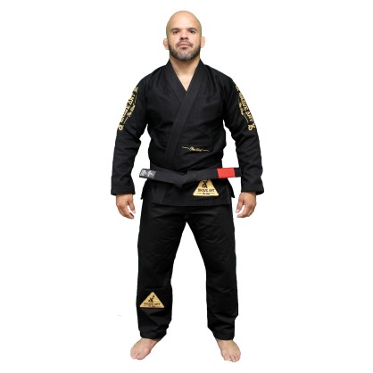 Kimono de Jiu-Jitsu Brésilien Noir avec broderie dorée - Brave Art