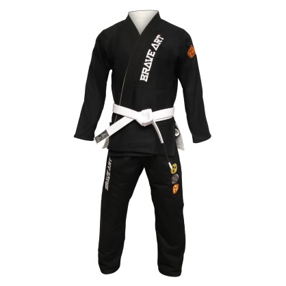 Kimono Brave Art Noir & Blanc Réversible – Performance et Élégance