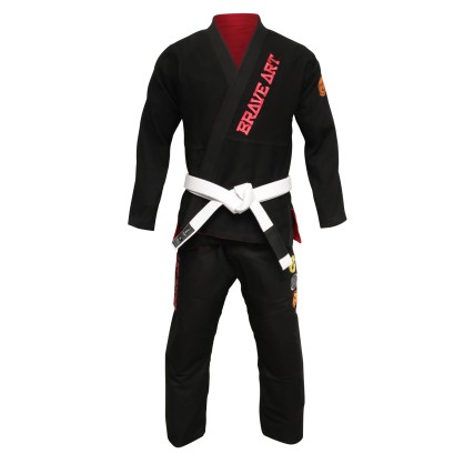 Kimono Brave Art Rouge et Noir Réversible | Jiu-Jitsu Brésilien Premium