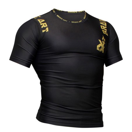 Brave Art Short Sleeve Rashguard BG Black & Gold