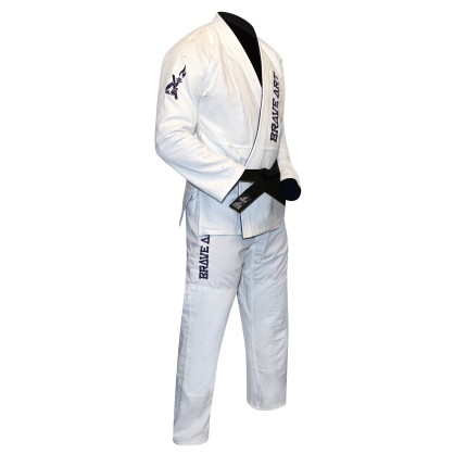 Brave Art Reversible BJJ Kimono – White & Blue – BAJJBWHNARE