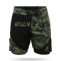 Short de MMA Front Liner Brave Art Camo Vert et Noir