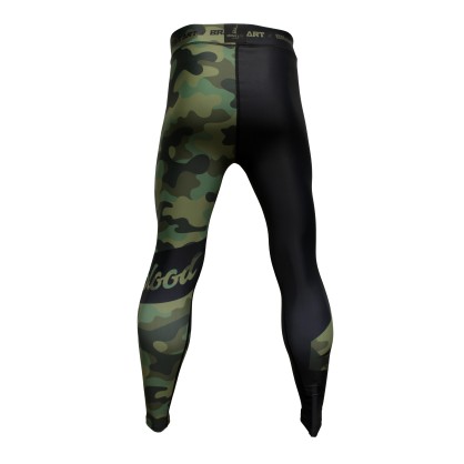 Brave Art Spats BA23SF – Green Black Camouflage Compression Tights
