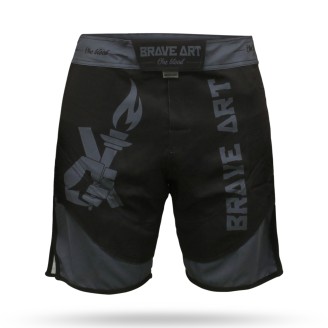 Brave Art MMA Shorts Darkness – Black & Grey
