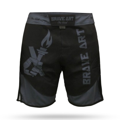 Brave Art MMA Shorts Darkness – Black & Grey – BA22SD
