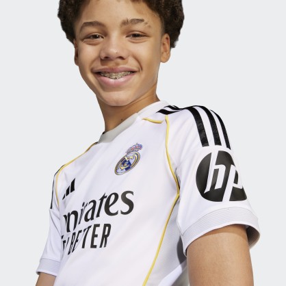 Real Madrid Home Jersey 25/26 Kids adidas JN8887 White