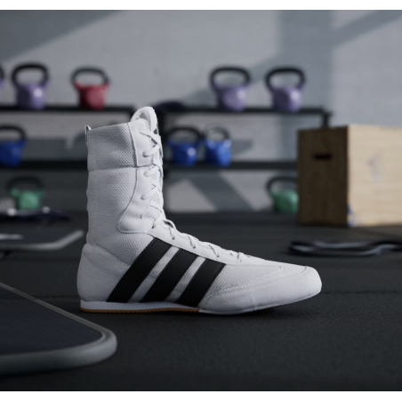 adidas Box Hog Classic Boxing Shoes JS4436 – White / Black