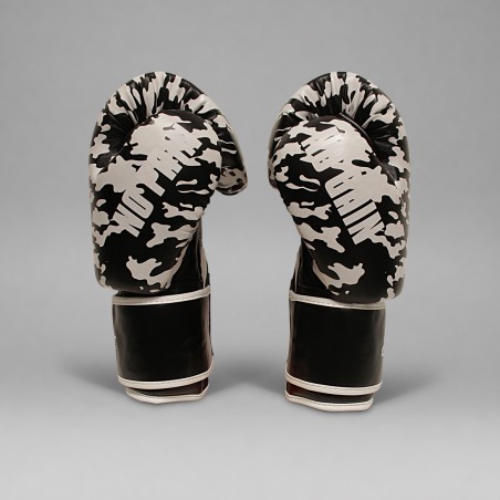 Gants de Boxe Thaï Brave Art Black Shadow PU Premium
