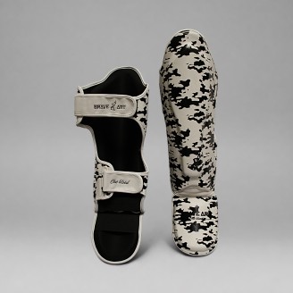 Protèges-Tibias et Pieds Brave Art White Shadow PU Premium Blanc