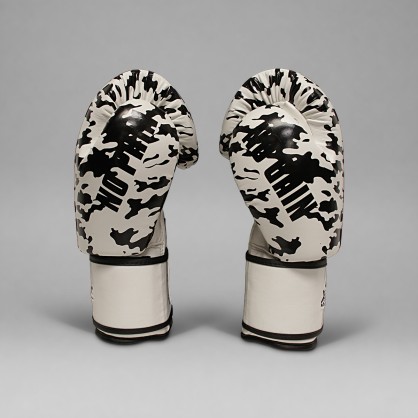 Gants de Boxe Thaï Brave Art White Shadow | PU Premium