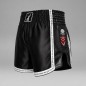 Short de Muay Thaï Brave Art Vatos – Satin Noir & Blanc