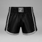 Short de Muay Thaï Brave Art Vatos – Satin Noir & Blanc