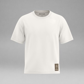 T-shirt Oversize Basic Brave Art 240 GSM – Blanc