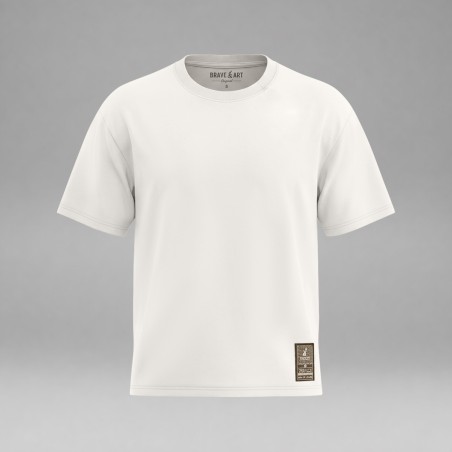 T-shirt Oversize Basic Brave Art 240 GSM – Blanc