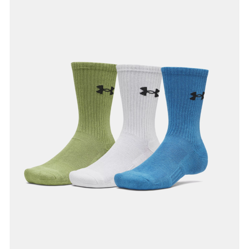 UA Performance Cotton Chaussettes Hautes Unisexes – Lot de 3