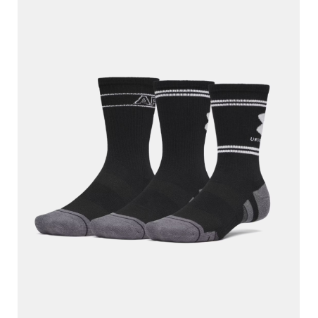 UA Performance Tech Chaussettes Mi-Hautes Unisexes – Lot de 3