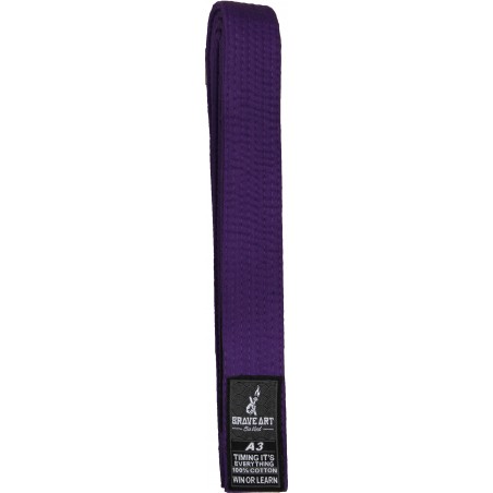 Ceinture Violette Jiu-Jitsu Brésilien Brave Art - BABJJBP20