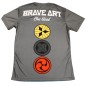 T-Shirt Fast Dry Brave Art Kamon – Bleu & Gris – BATSKA T-Shirt Fast Dry Brave Art Kamon – Bleu & Gris – BATSKA