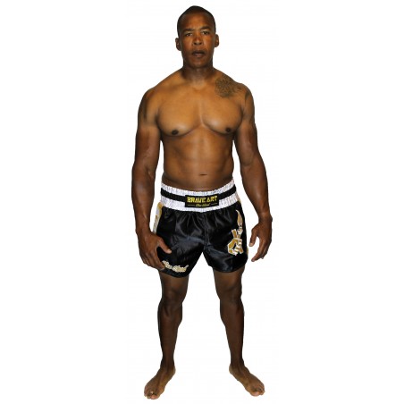 Brave Art Muay Thai Gold Shorts – Black & Gold