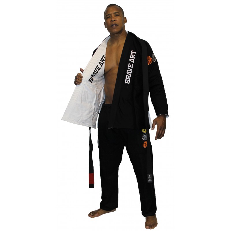 Kimono de Jiu-Jitsu Brésilien Brave Art Noir et Blanc Réversible - BAJJBBLWHRE Kimono de Jiu-Jitsu Brésilien Brave Art Noir et Blanc Réversible - BAJJBBLWHRE