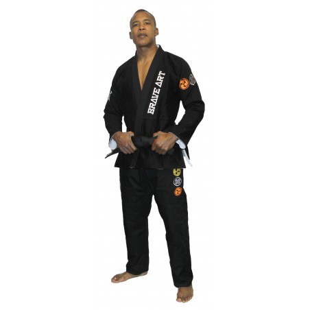 Kimono de Jiu-Jitsu Brésilien Brave Art Noir et Blanc Réversible - BAJJBBLWHRE