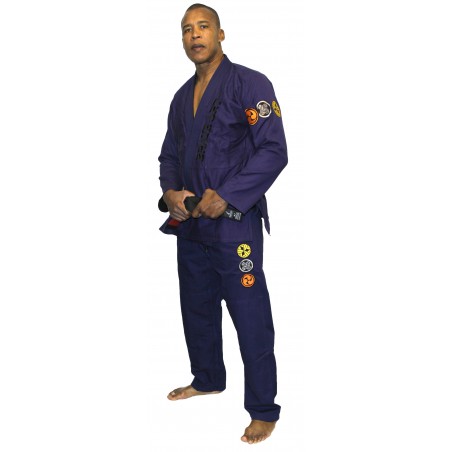 Kimonos de jiu-jitsu Brésilien Reversible Brave Art Bleu et Noir