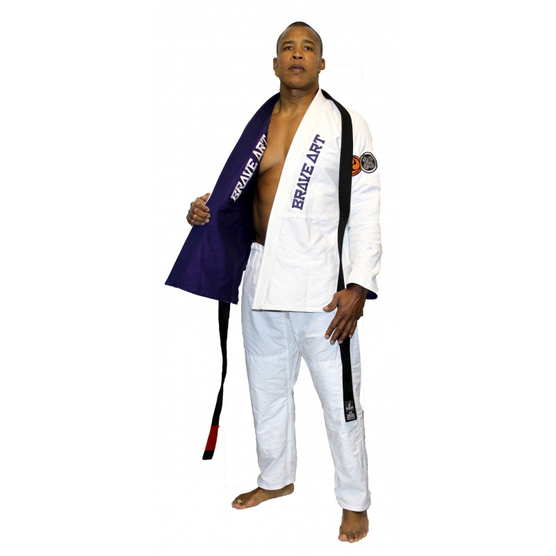 Kimono de Jiu-Jitsu Brésilien Brave Art Blanc et Bleu Réversible - BAJJBWHNARE Kimono de Jiu-Jitsu Brésilien Brave Art Blanc et Bleu Réversible - BAJJBWHNARE