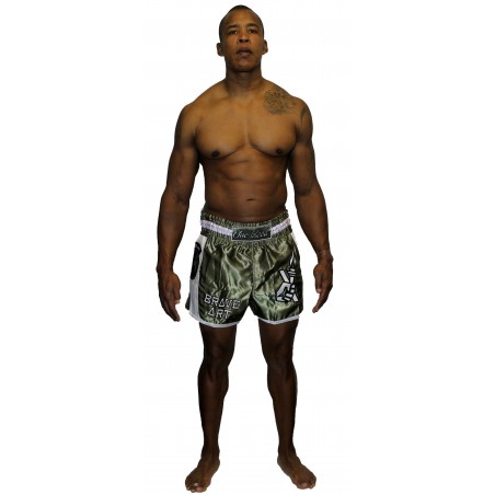 Brave Art Muay Thai World Shorts – Khaki & White