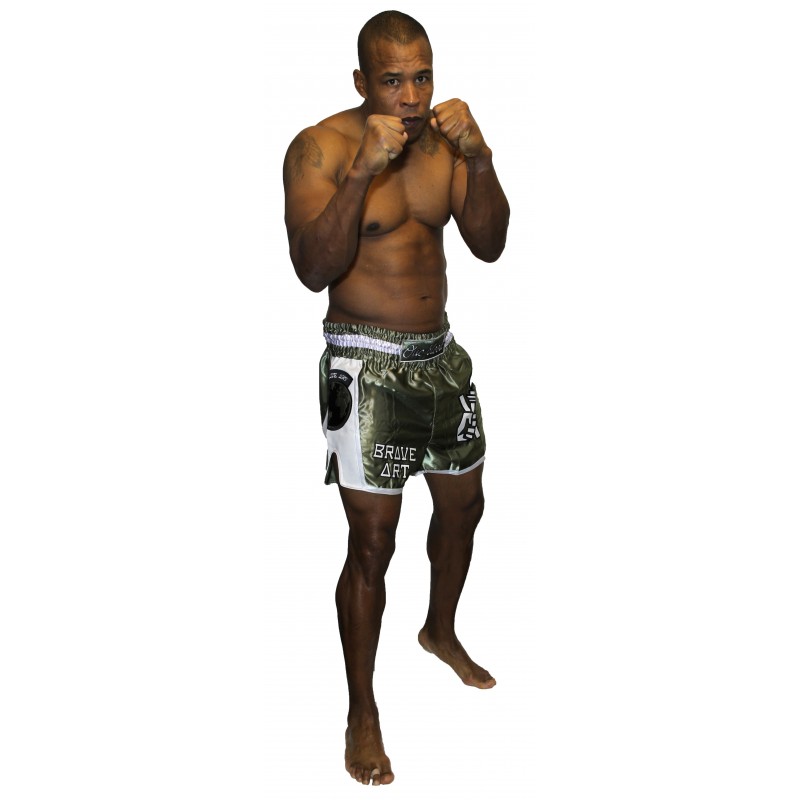 Brave Art Muay Thai World Shorts – Khaki & White