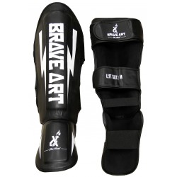 Brave Art Classic One Shin & Instep Guards – Black & White – PTPUBW