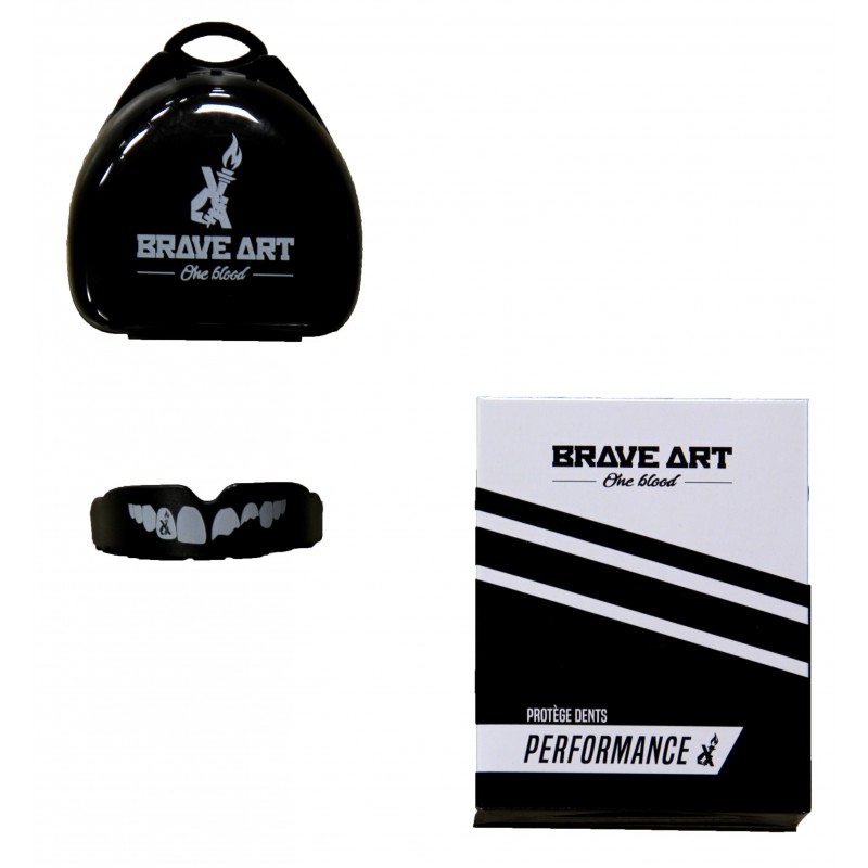 Protège-dents Performance Brave Art Noir et Blanc - PTBAP